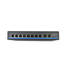 120W Fiber Optic POE Switch 8 Ports + 2 Uplink Ports  IEEE802.3af VLAN