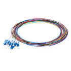 LC UPC 12 Fibers OS2 Single Mode Fiber Optic Cable Unjacketed Color Coded Fiber Optic Pigtail