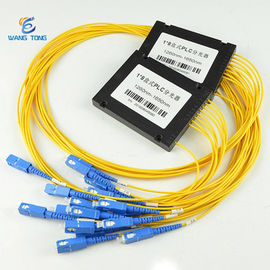 China PLC Fiber Optic Splitter Equipment  ABS BOX 1x8 1x16   SC/LC/APC Connecter factory