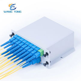 China FTTH  16 Way Fiber Optic Cable Splitter 1*16 SC UPC Cassette Type LGX BOX Inserting Card factory