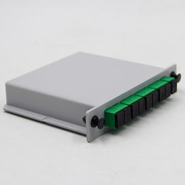 China Compact Planar Lightwave Circuit Splitter 1x16 SC APC Cassette Insert LGX Box With Pigtail Adapter factory