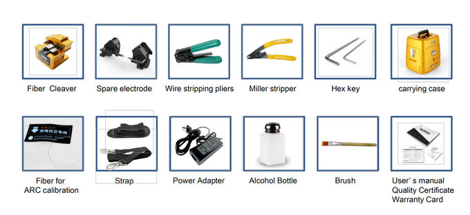 FTTH Fiber Optic Tool Kit Fiber Welding Splicing Machine With Built In Power Meter And VFL