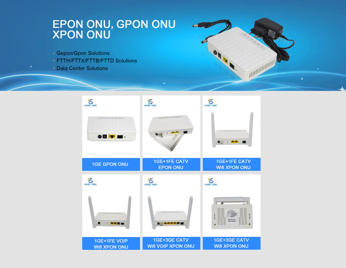 4FE Dual Mode XPON EPON GPON ONU With WIFI CATV POTS Functions OEM Service