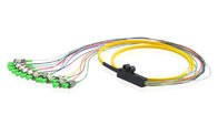 Bunch Bundle Fan Out LC Fiber Optic Pigtails 12 Cores For Terminal Distribution Box