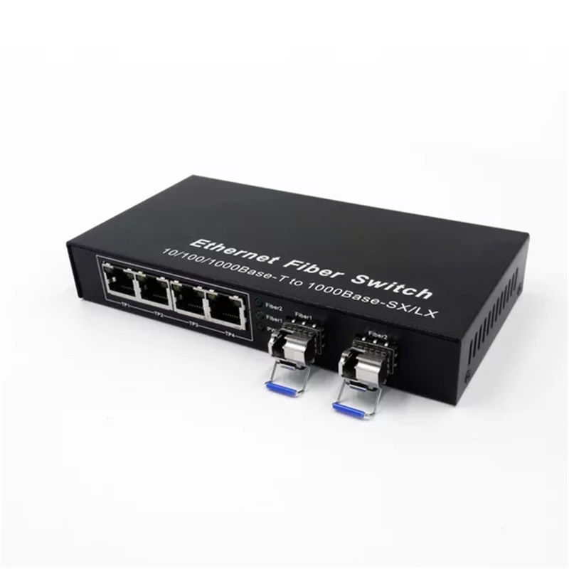 SFP 4 Port Fiber Optic POE Switch 100M  Poe Gigabit Ethernet Switch