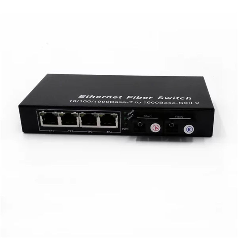 High Reliable Poe Network Switch 4 RJ45 POE Port +2 Fiber Port ROHS Approved