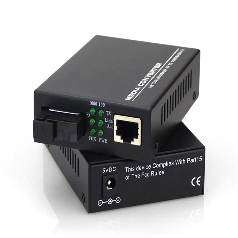 1000M Fast Ethernet Media Converter Single Mode SC Fiber Port  20KM Distance